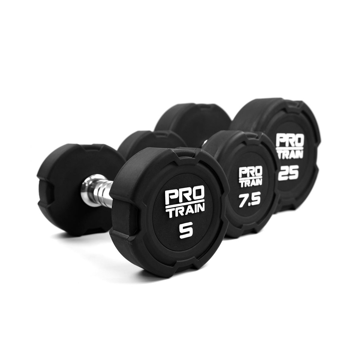 Гантельный ряд полиуретановый Protrain DPU 2,5-50 кг