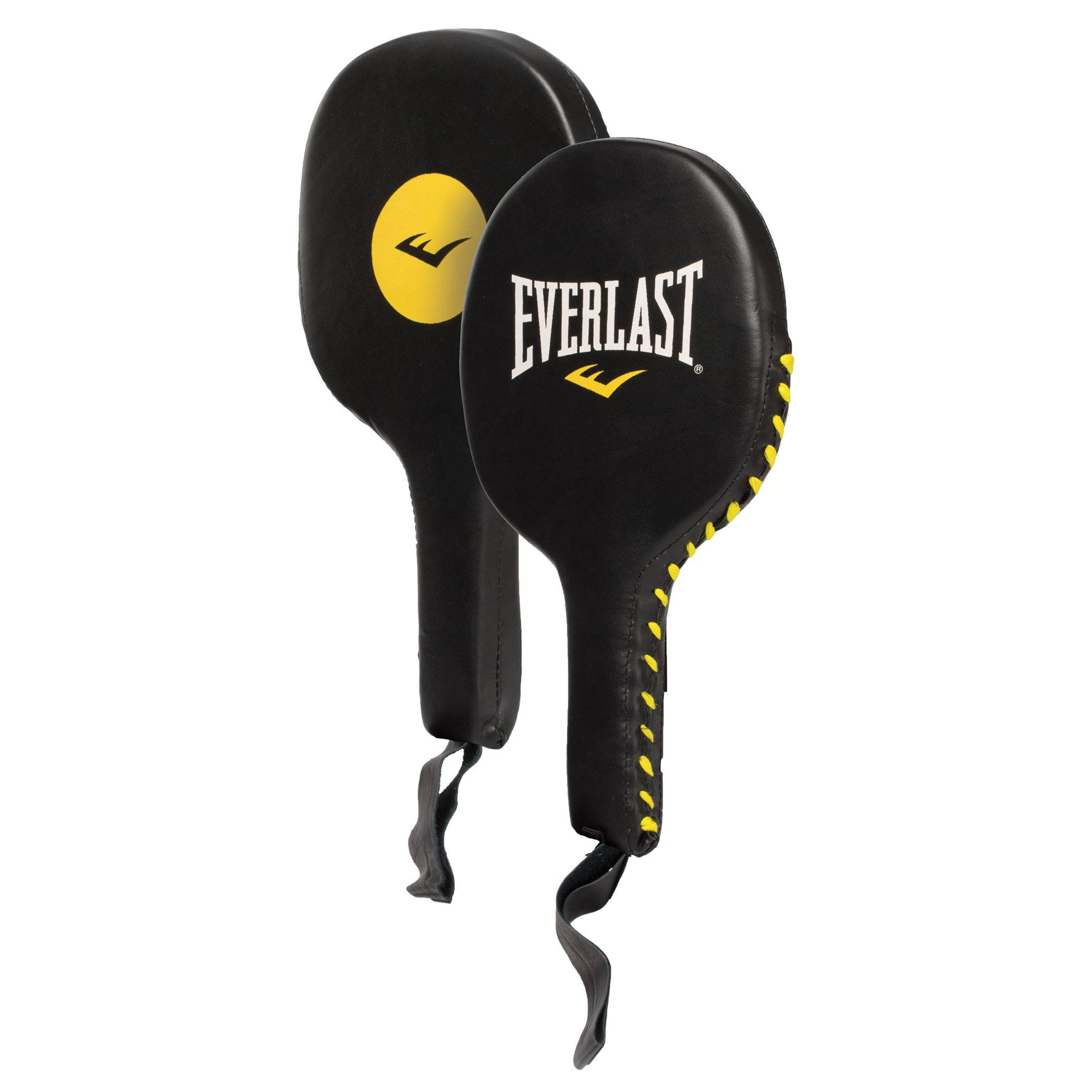 Лапы-ракетки EVERLAST Leather Punch Paddles пара, черный