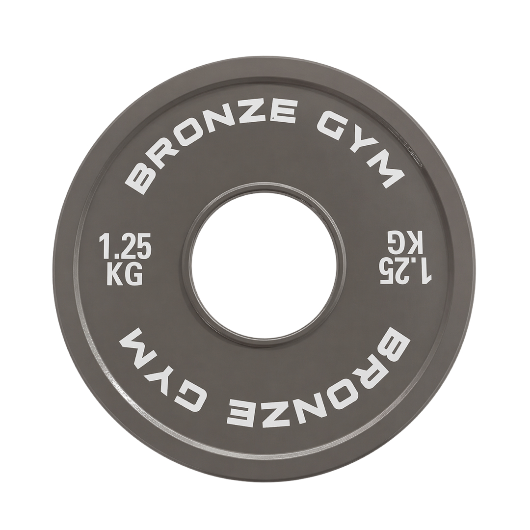 Диск калиброванный BRONZE GYM для пауэрлифтинга серый 1,25 кг