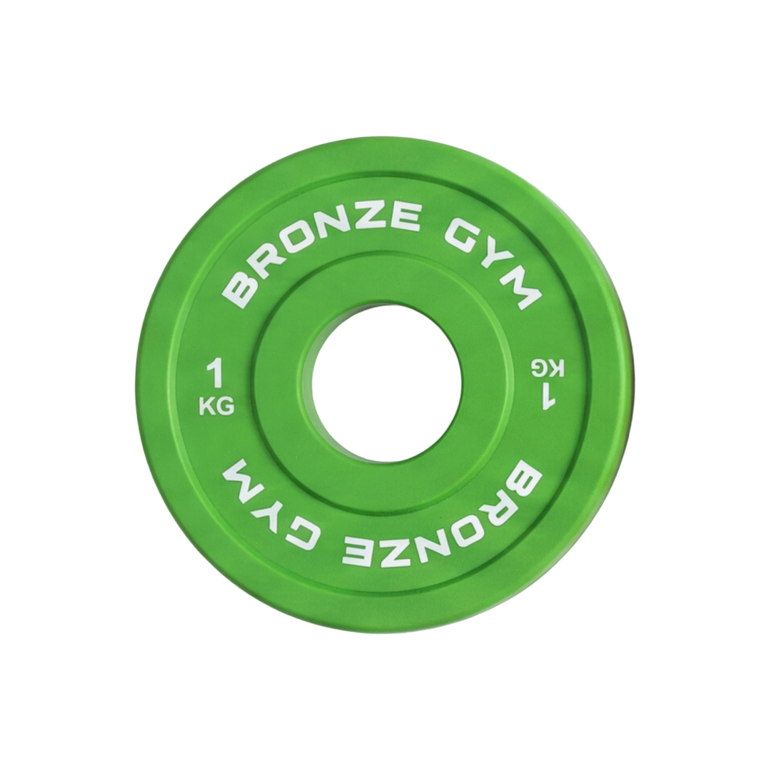 Диск олимпийский BRONZE GYM тяжелоатлетический зеленый 1 кг
